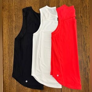 🍋LIKE NEW Lululemon 3Pc Sculpt Tanks Size 6 ( NWT $268 )